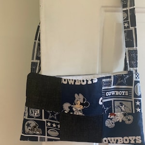 Cotton and Denim Mickey and Minnie Mouse Patchwork Purse