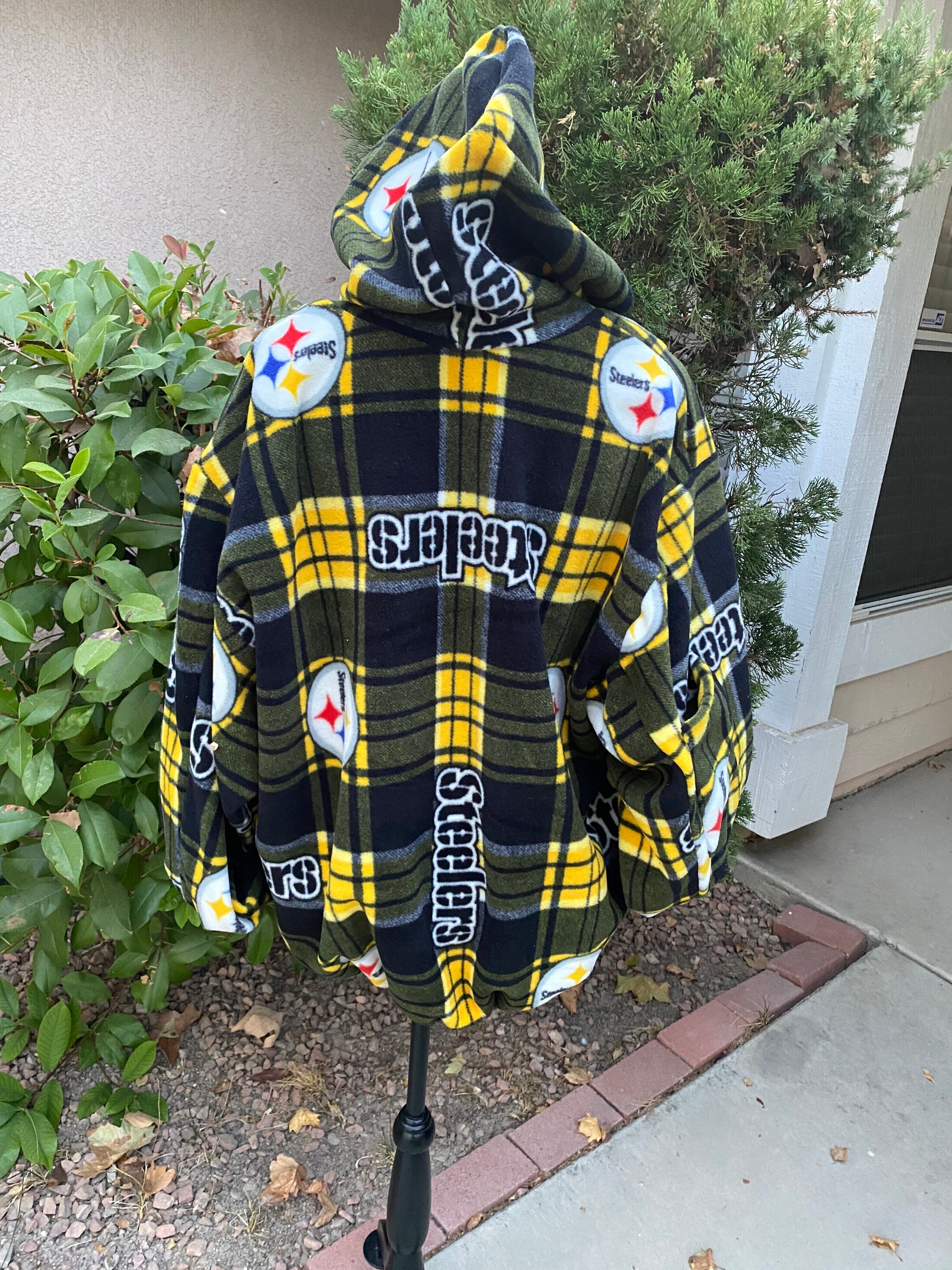 Steelers Plaid Pocketed Hoodie - Etsy