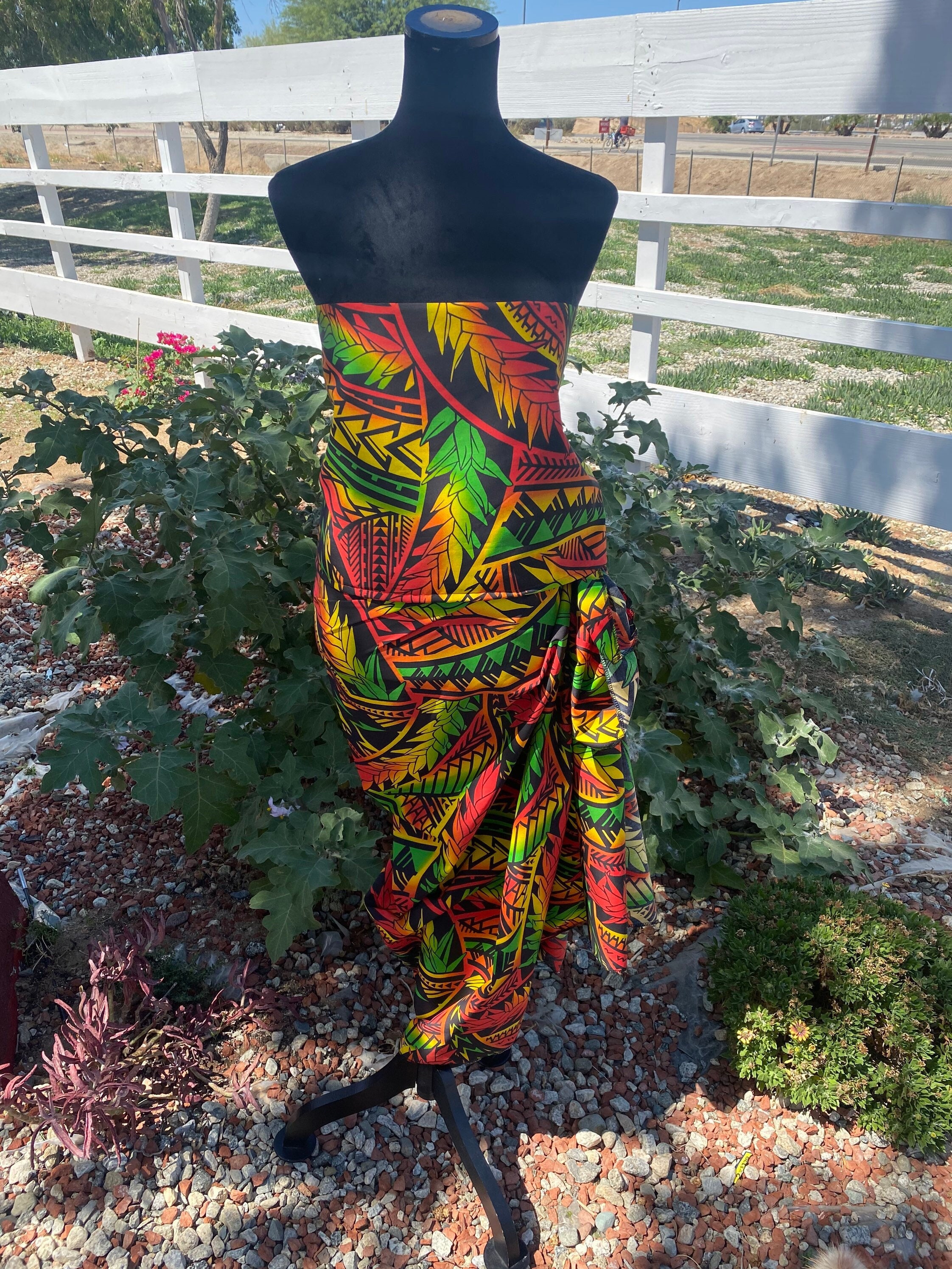 Jamaican wrap cheap dress