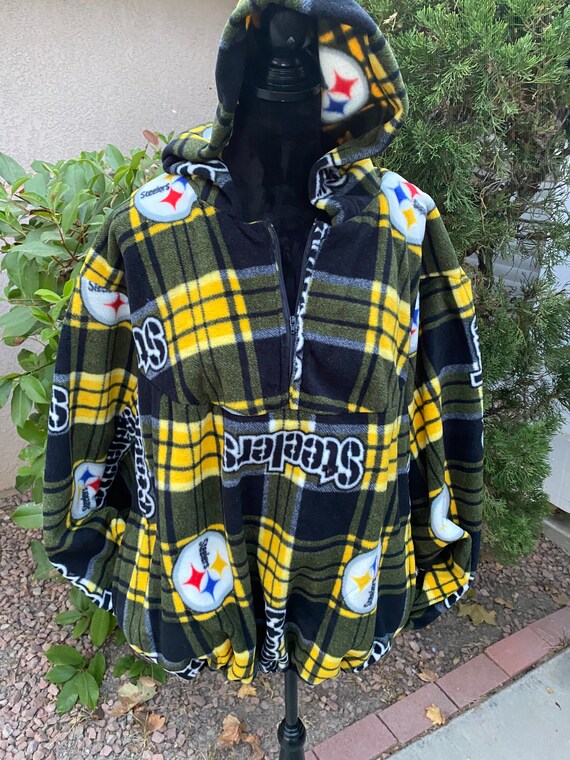 Steelers Plaid Pocketed Hoodie - Etsy