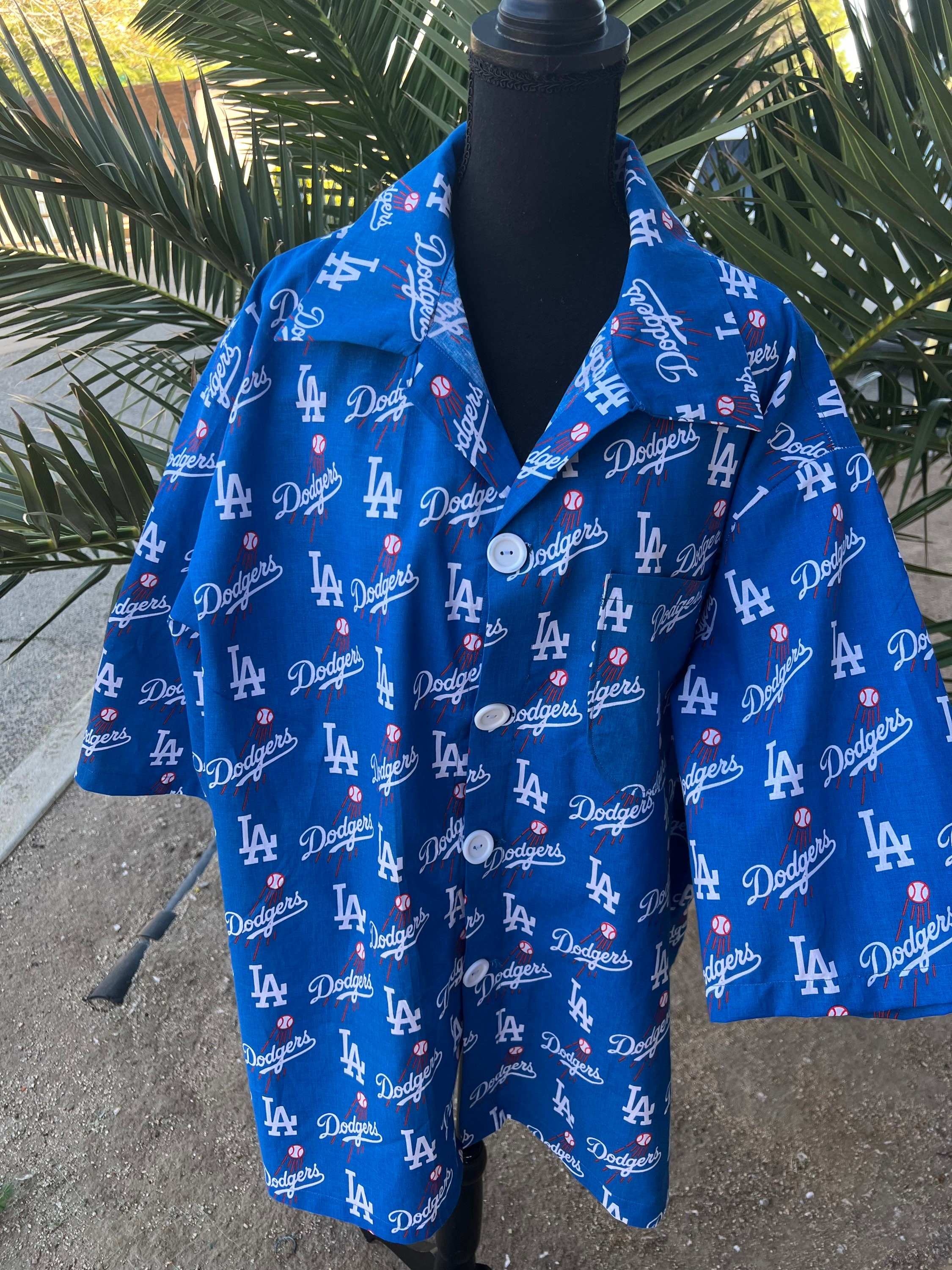 dodgers button shirt