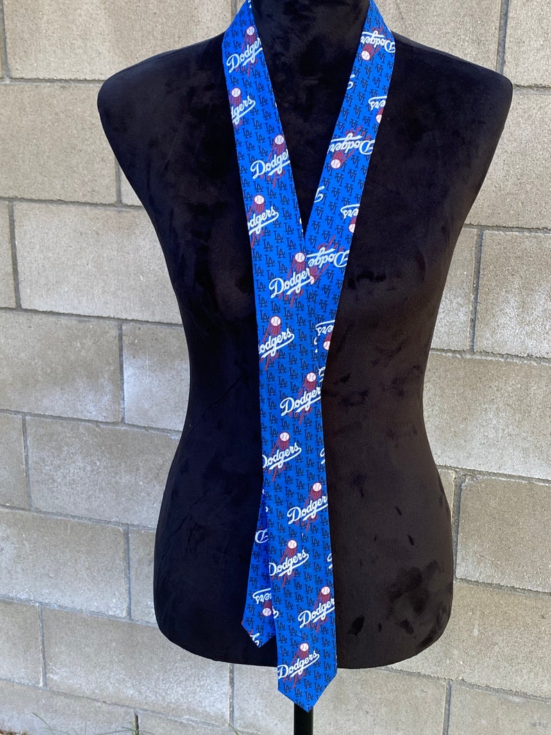 White LA Dodgers Skinny Tie