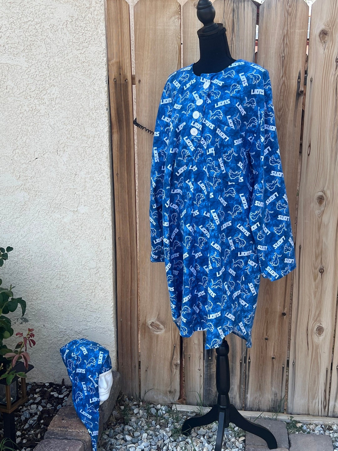 Adult Lions Nightshirt & Matching Hat Etsy