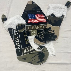 Army Green Santa Hat and Wicked Stocking plus Regular Stocking