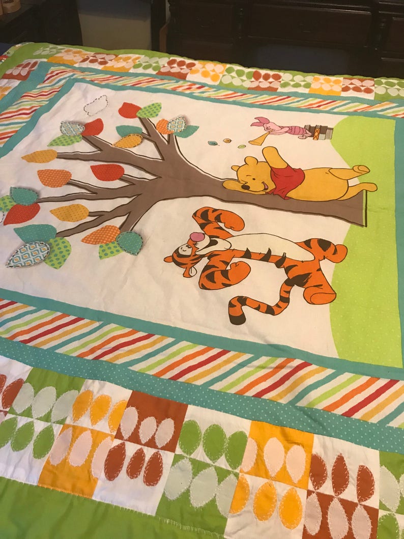 Winnie the Pooh Baby Quilt Etsy Canada