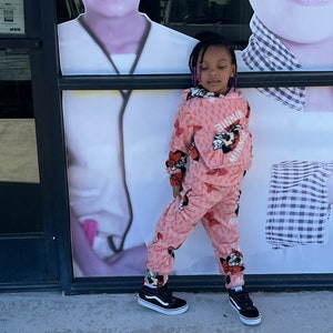 Kids, Peach Minnie Sweatsuit