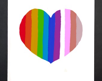 Love Card: Rainbow Heart
