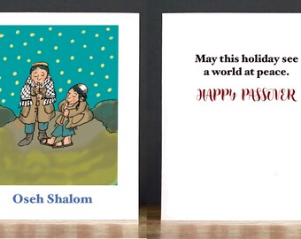 Passover Greeting Card: Oseh Shalom