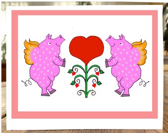 Love Card: Miraculous Pigs in Love