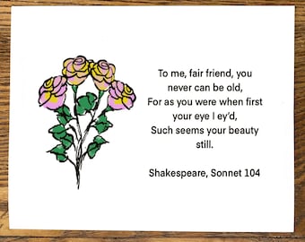 Anniversary Card: Shakespearean Beauty