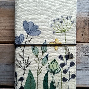Yellow Butterfly Travelers Notebook,Stalogy,Hobonichi techo, Custom Fabrc Cover,Field note,Faux Dori,Travel Diary,Notebook Planner Cover
