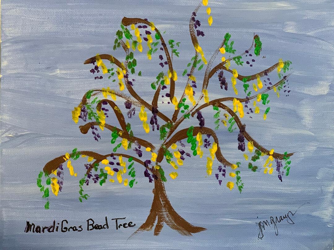 Mardi Gras Bead Tree