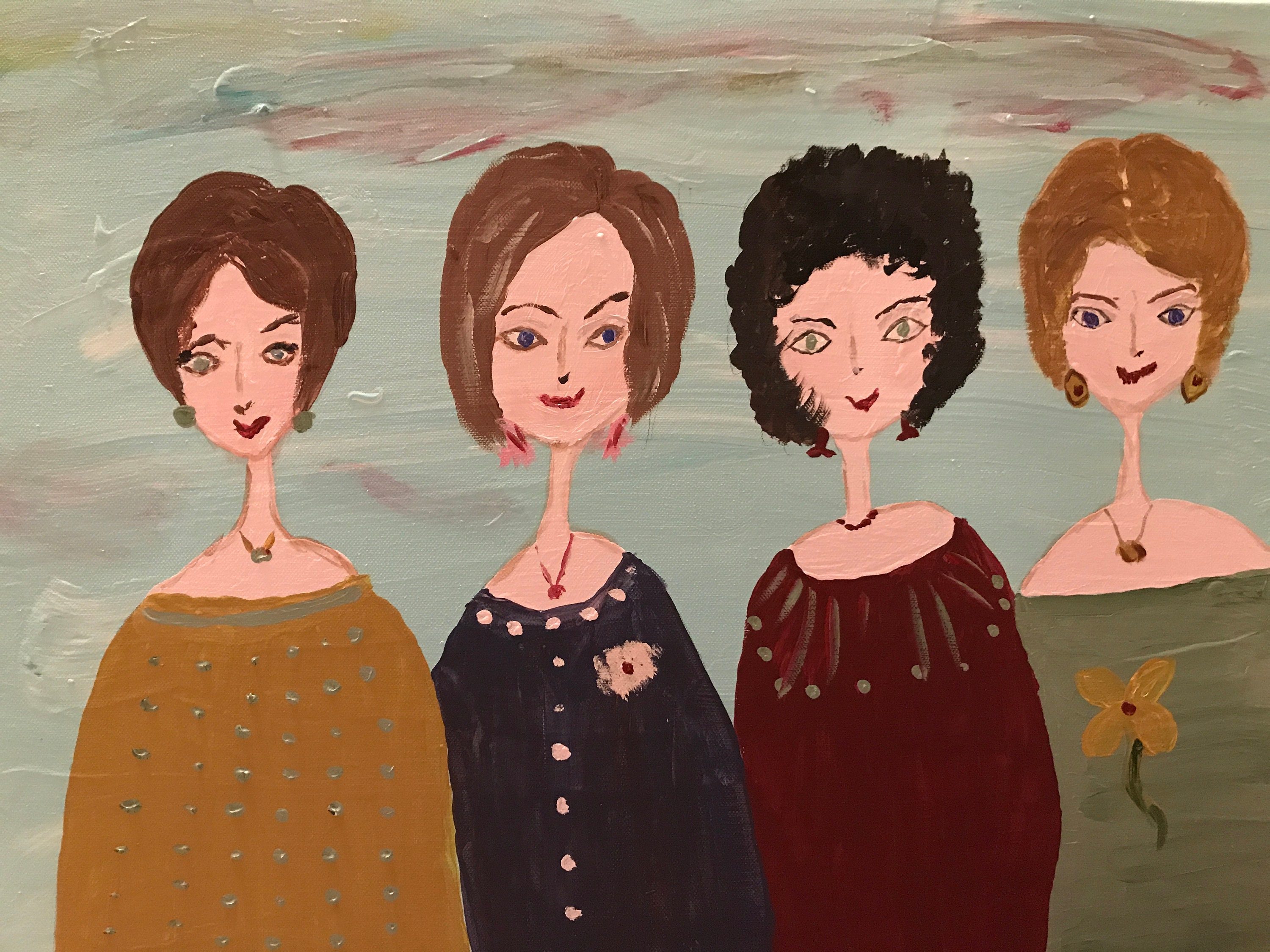 Acadian Sisters Cajun women canvas 18x24 Etsy