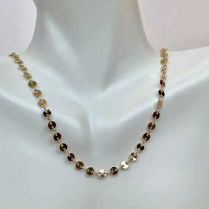 Gold disc choker necklace, 14k Gold filled, gift for her, Fashion layering necklace, dainty choker necklace, statement necklace