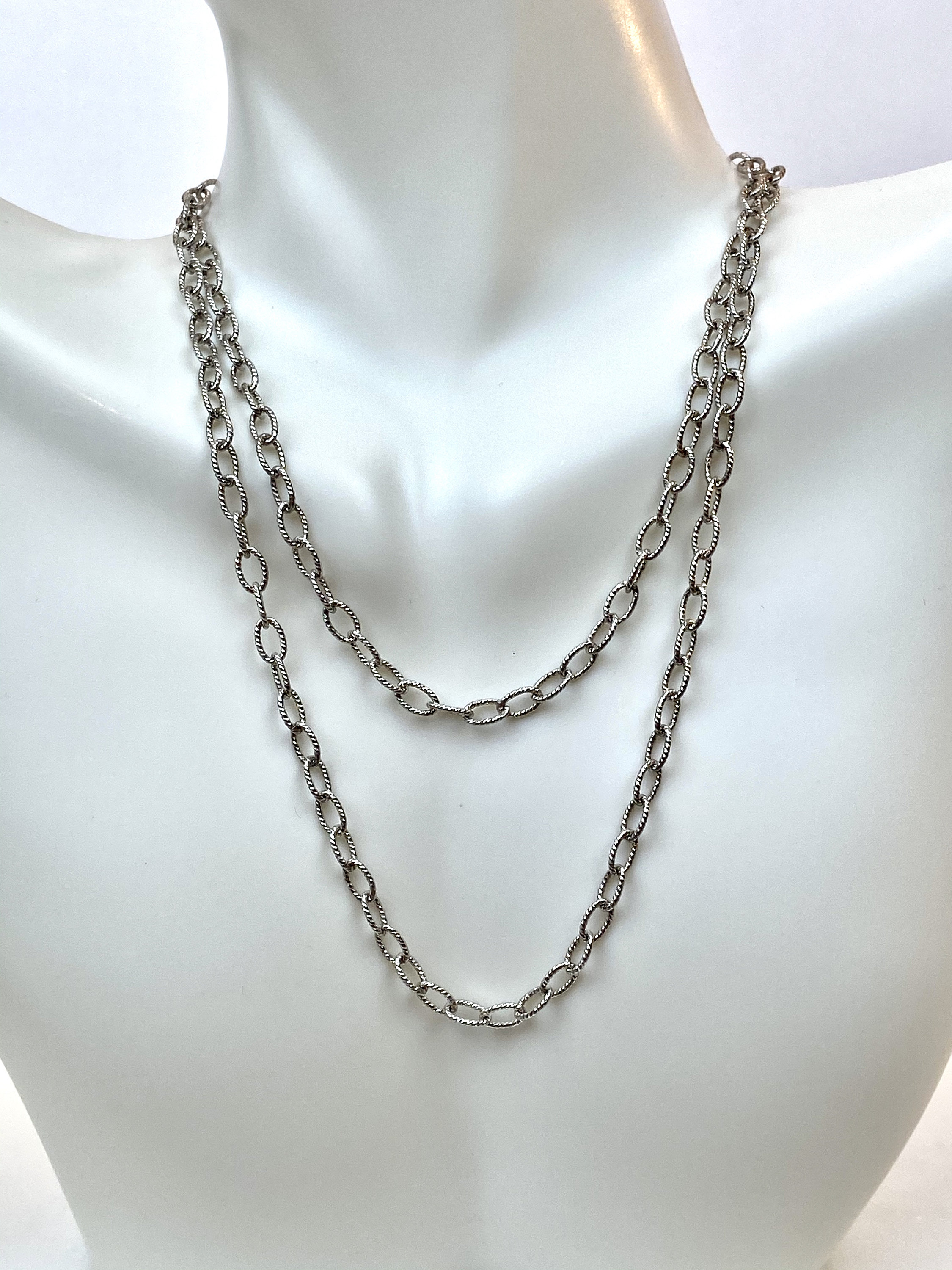 ネックレス・ペンダント Everyday Silver Necklace 2 925 Sterling Silver Long Chain, Everyday Chain - Necklace