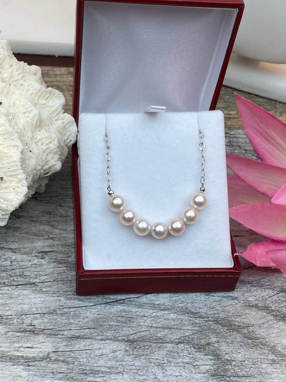 Collana Con Pendente Perla 10 Mm E Zircone 4 Mm, Argento 925 Rodiato, Made In Italy