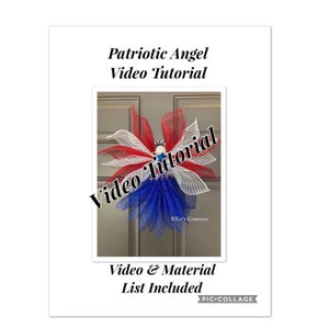 Angel DIY Tutorial Patriotic Angel Video Tree Topper Tutorial  Christmas DIY Deco Mesh Angel Video  Kats Creations 777