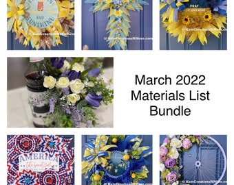 Wreath Tutorials, How to Make a Wreath Video, How to Make a Floral Arrangement, Wreath Making Supply List, Kat&#39;s Creations March 2022