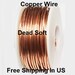 1 Lb. Round Solid Copper Wire ( Dead Soft ) On Spool - 99.9% Pure Copper ( Gauges -10 - 12 - 14 - 16 - 18 - 20 - 22 - 24 - 26 - 28 - 30 )