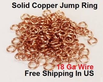4mm Bright Copper Jump Ring 21 Gauge #RJF023
