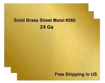 24 Ga Solid Brass Sheet Metal / One Side Is Covered With PVC To Prevent Scratch