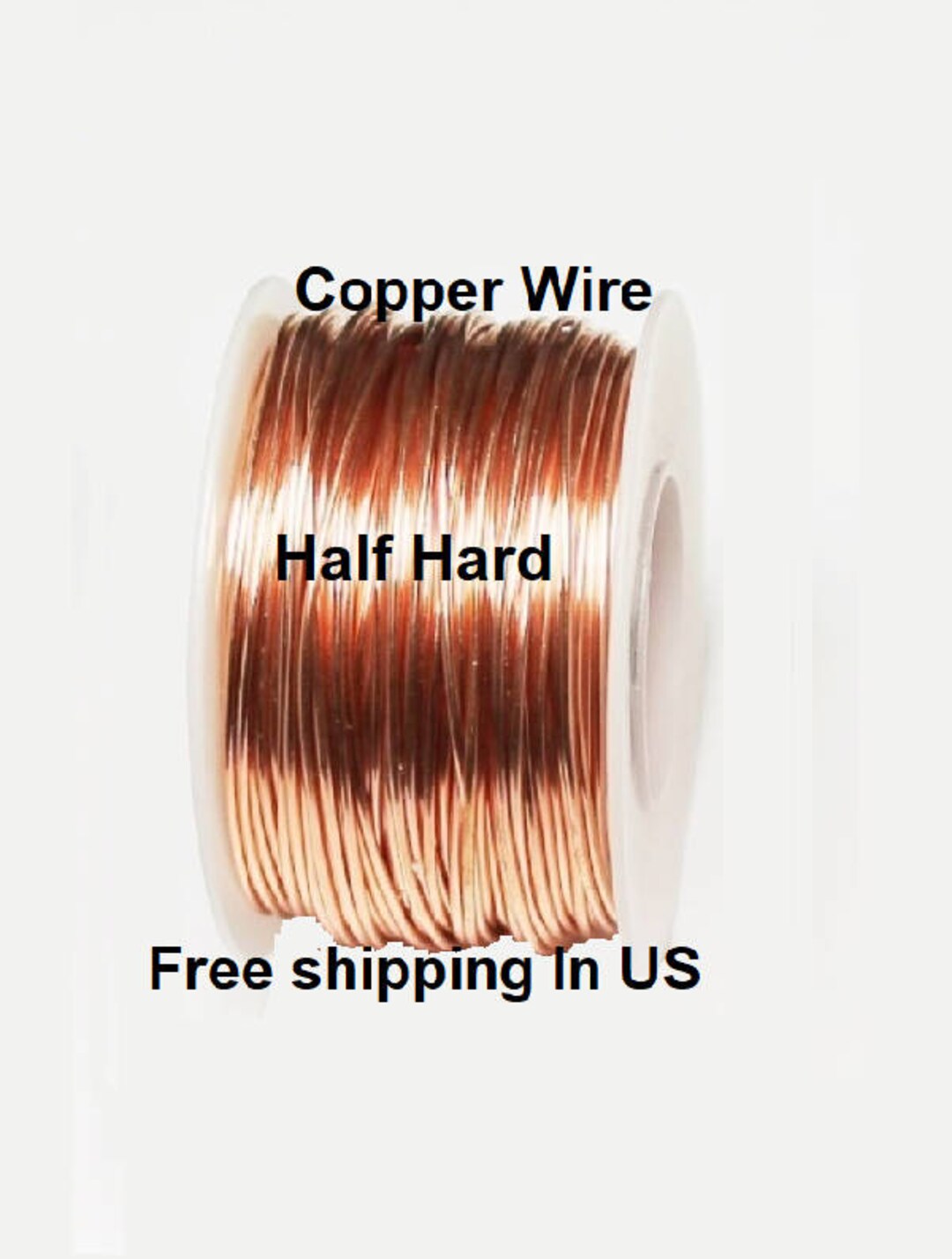 1/2 Lb. Round Solid Copper Wire Half Hard on Spool 99.9 Etsy
