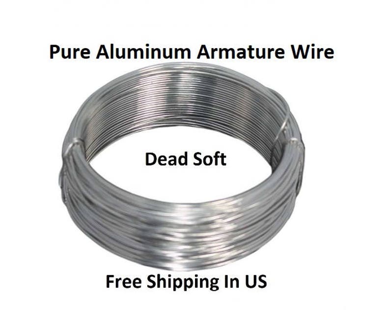 100 Ft Pure Aluminum Armature Wire Dead Soft Coil Sizes 10 Etsy