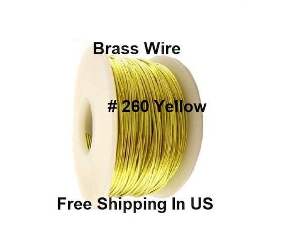 12 To 26 Ga Half Hard 5 Oz. Spool Or Coil // Yellow Brass Wire Round