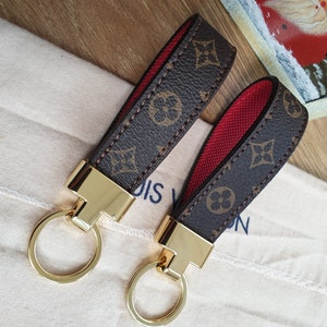 Luxury Keychain, Monogram Leather Keychain, Luxury Gif, Luxury Keyring Luxury gift for man