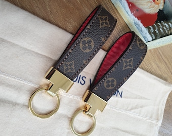 Luxury Keychain, Monogram Leather Keychain, Luxury Gif, Luxury Keyring Luxury gift for man