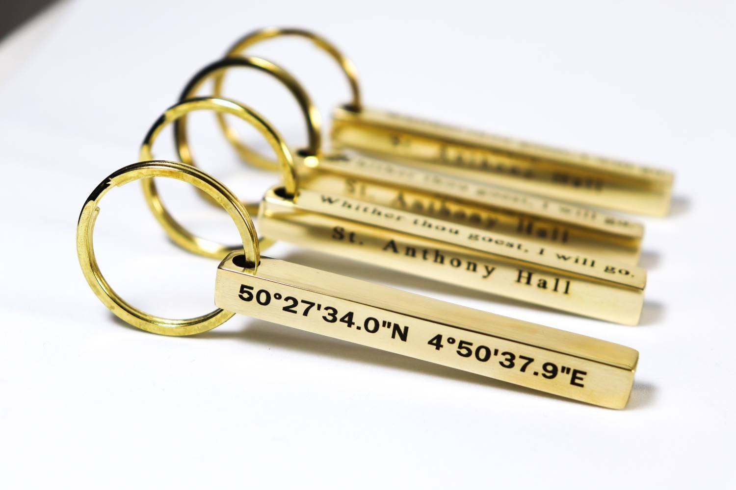 Personalized Aluminum Bar Keychain Personalized Keychain Etsy