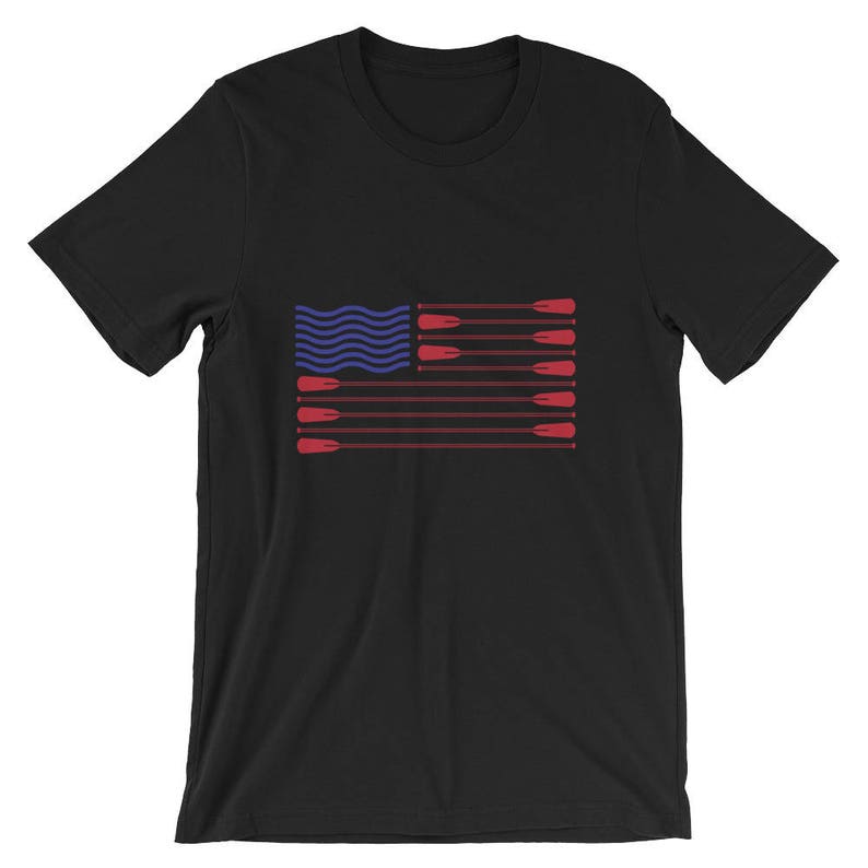 American Flag Rowing Tshirt Crew Rowing Oar Tee Fourth of Etsy
