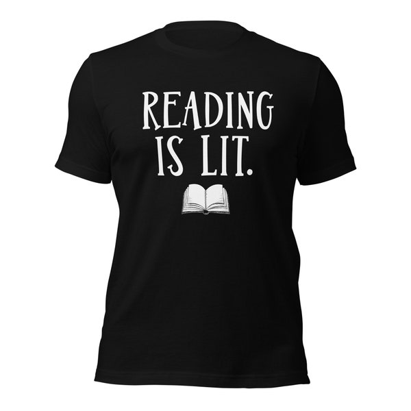 Reading Is Lit T-Shirt | Funny English Teacher Tee | Literature Teacher | Gift For Teacher | Teacher Appreciation | Last Day Of School Tee