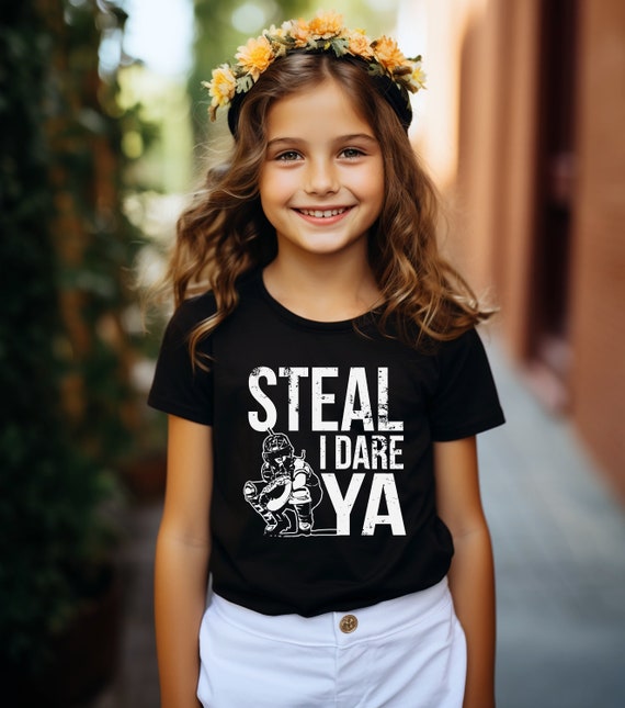 Steal I Dare Ya Baseball Softball Catcher T Shirt Steal I Dare Ya Baseball Softball Catcher T Shirt