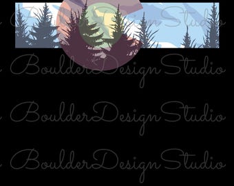 Snowy Mountains Colorado PNG | Adventure Winter Scenery | Downhill Skiing | Nature Travel | Digital Instant Download Only