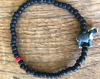 Bead Bracelet Grey Elephant