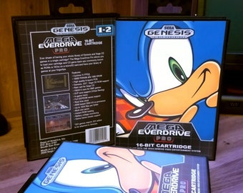Krikzz Mega EverDrive PRO Custom Cover Art and Replica Case for Sega Genesis
