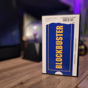 Blockbuster VHS or optional DVD/Bluray Case with Custom Printed Movie Insert (Reproduction)