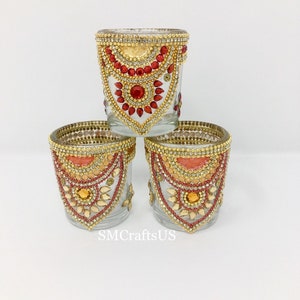 Set of 3 votive holder/ wedding favors/ Diwali gift/housewarming gift/bridesmaid gift/ housewarming favor /return gifts/ thank you gifts