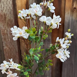 33.5&quot; Artificial White Flower Spray: Faux Floral Arrangement Stem
