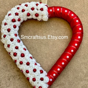 Valentine’s Day wreath/ Heart wreath/ Red heart wreath/ rose heart wreath/ wedding gift/ anniversary gift
