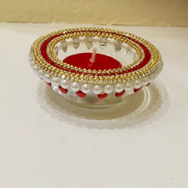 Decorative Tea light holders/ wedding favors/ valentines decor/housewarming favors/ Diwali decor/Navratri gift/ Christmas gift/ diwali gift