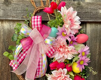 Easter Bunny Wreath: Floral Spring Door Decor