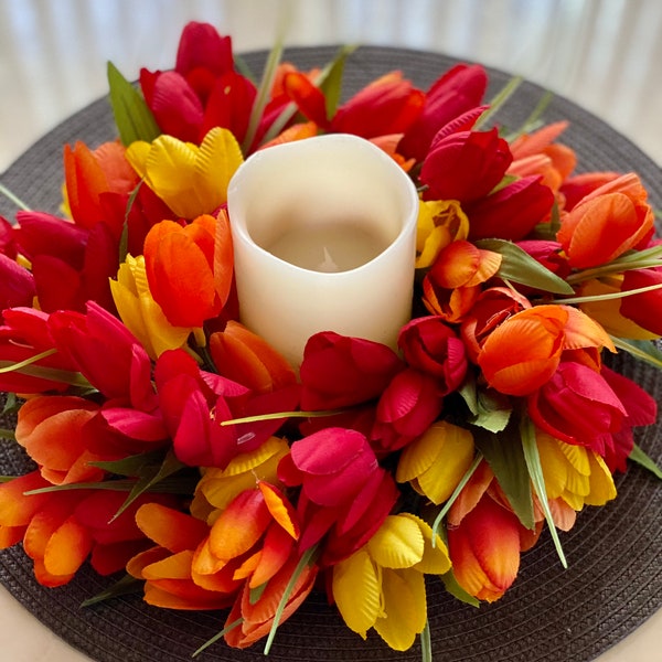 Easter Candle Wreaths Etsy