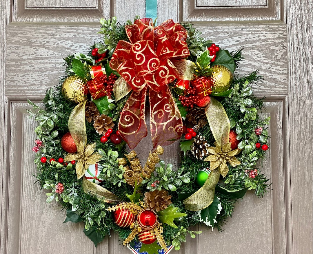 Christmas Wreaths/ Holiday Wreath/ Front Door Wreaths/ Christmas Door Front Door Wreaths For Christmas