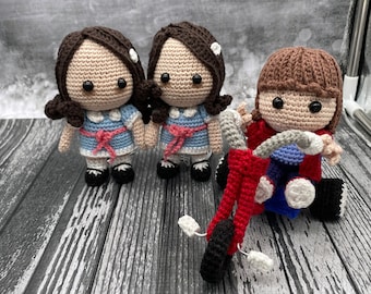 Creepy Twins and Boy on Tricycle Crochet Pattern Bundle (Amigurumi Dolls)