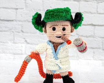 PDF Pattern ONLY Man with Cigar and Hose Crochet Amigurumi Christmas Pattern