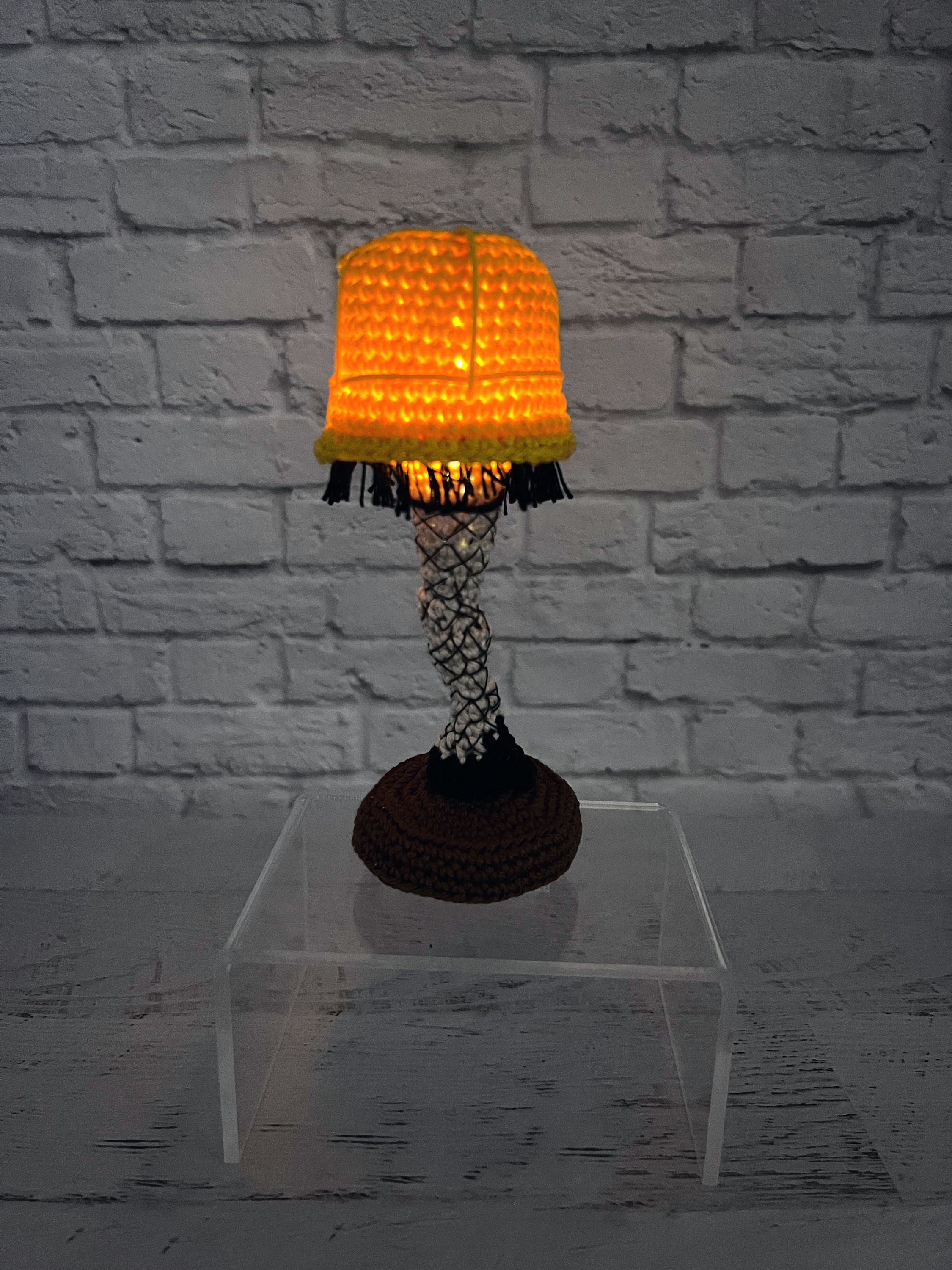 34 Crochet Lamps That Will Look Great in Your Home 13 Pattern Only Working Crochet Leg Lamp Ornament Amigurumi