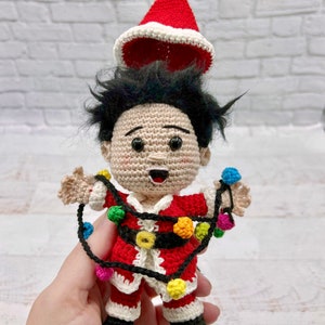 PDF Pattern Only Man Dressed As Santa Gets Shocked By Christmas Lights Crochet Amigurumi Pattern