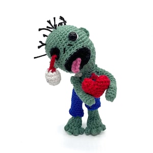 Crochet Pattern Zombie Love Halloween Craft Holding His Heart to Give to You Present for Boyfriend Girlfriend Wife or Husband